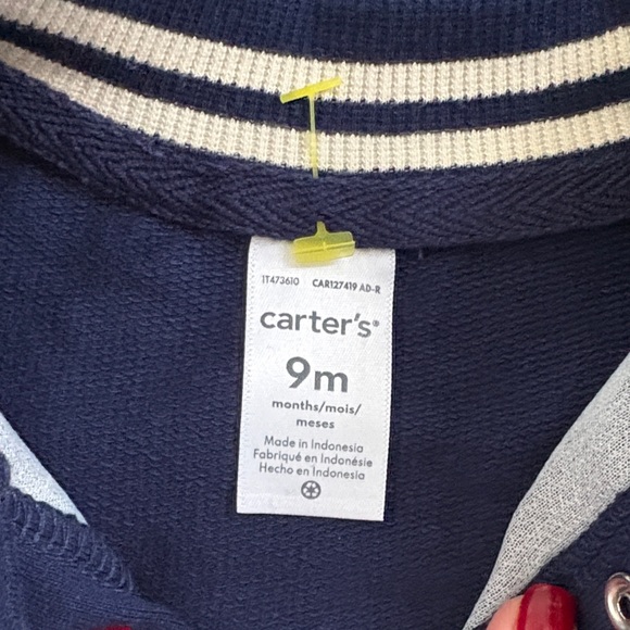 Carter's Navy and White Kids Navy Jacket - Picture 2 of 2